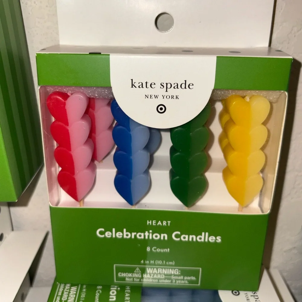 Kate Spade ♠️ Heart Celebration 8 Candle set Multicolor Target collab